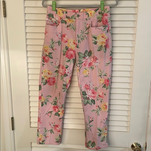 Lauren Ralph Lauren Pink Large Floral Pants - Picture 1 of 12